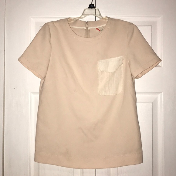 1 by O’2nd Pale Pink Short Sleeve Top with pocket - Picture 1 of 2